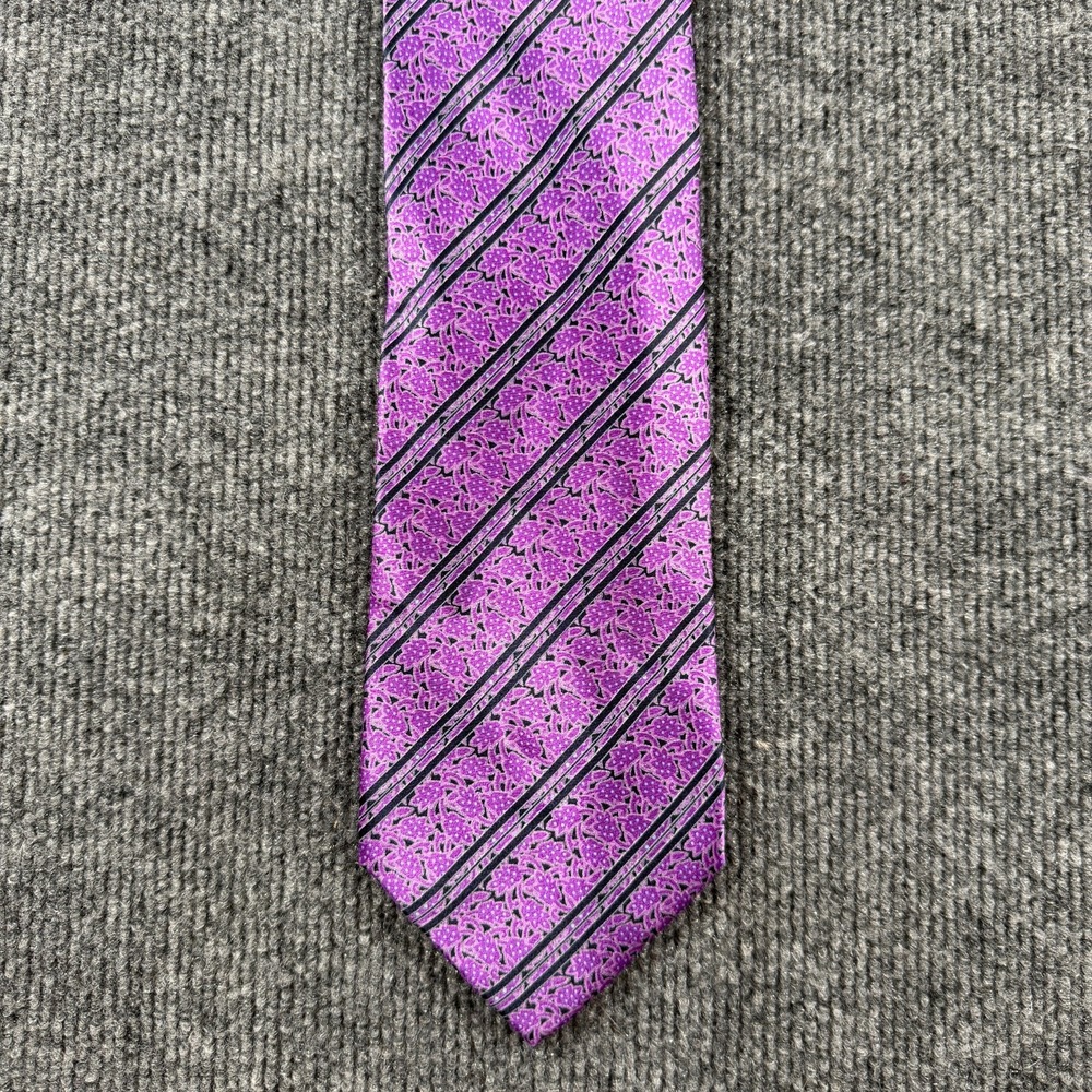 Stefano Ricci Purple Blue Floral Silk Men Tie 3.75" x 61" Width Luxury Italian